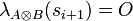 \lambda_{A\tens B}(s_{i+1}) = O