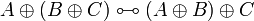 
A \plus (B \plus C) \linequiv (A \plus B) \plus C 